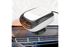 SGZIOO Car Heater 12V 120W, Portable Car Heater Defroster, 2 in 1 Fast Heating and Cooling Function, Windshield Defroster & Defogger, for Small Vehicles, Plug in Cigarette Lighter (White)