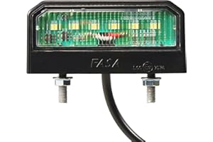 SPARKMOTO 1 x LED Trailer License Plate Lights, ECE Approval UK Road Standard Trailer Number Plate Lights, 12V 24V Universal, IP67 Waterproof, Cool White Bright LED License Number Plate Lamps.