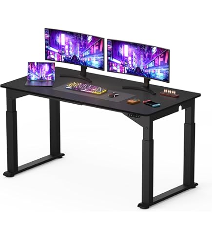 140cm×70cm E6 B 2020年5月購入 Flexispot ブラック FLEXISPOT 4 Legs Dual Motors Electric Standing Desk 140 * 70cm