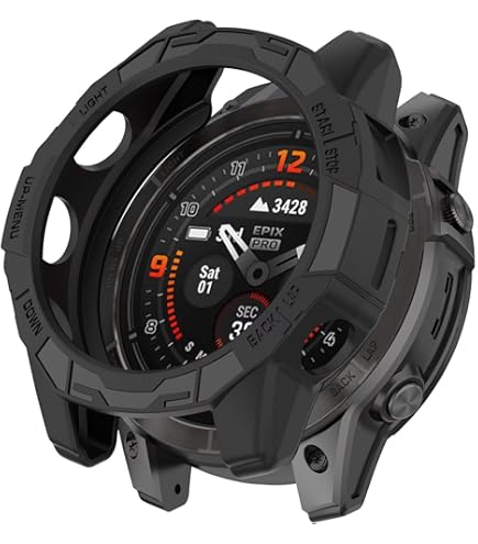 ISABAKE Coques Compatible Avec Fenix 8 47MM, Housse De Protection Doux TPU Antichoc Coque De Pare Chocs,Coque En Silicone Souple, Résistante Aux Chocs