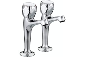 Bristan VAC HNK C MT Value Club High Neck Kitchen Sink Pillar Taps, Chrome