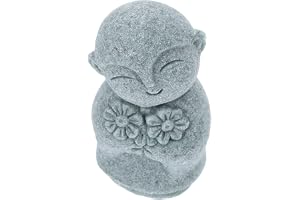 Healeved Garden Buddha Statue Robust Outdoor Monk Ornament For Home And Aquarium Decor Wear-resistant Craft Sculpture Enhanci