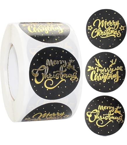 Wocpvm 500 Pièces Etiquette Cadeau Noel Autocollante Autocollants D'emballage Auto-adhésifs Étiquette Autocollant Pour Cartes, Enveloppes, Loisirs Créatifs, Décoration, Noel