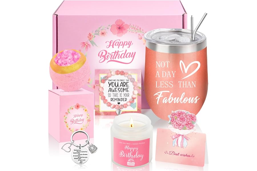 WITCOLOR Birthday Gifts for Women, Birthday Presents for Her, Unusual Birthday Hampers Pamper Gifts Box for Friends, Mum, Wife, Girls, Daughter, Sister