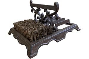 Selections Victorian Style Cast Iron Ornate Boot Shoe Scraper And Brush