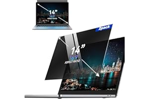 salipt 2Pack 14 inch Computer Privacy Screen Filter for 16:9 Widescreen Display, Monitor Screen Privacy Filter,Anti Spy Anti-Glare Blue Light Blocking Screen Protector Film (WxH: 310mmx174mm)