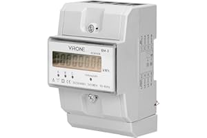 Virone EM-3 Contatore Energia Elettrica AC Digitale Trifase 80A 4,3 Moduli DIN TH-35mm