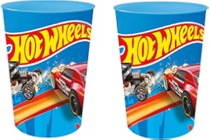 ILS I LOVE SHOPPING Set 2 Trinkbecher für Kinder, 260 ml, BPA-frei, aus Kunststoff, Geschenk für Jungen (Hot Wheels)