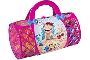 PLAYKIDZ Playkidiz Zabawki piaskowe dla dzieci, wielopak masowa plaża, zestaw do zabawy z unikalnymi formami z kraba, muszli i życia morskiego, łopatą, grabie, konewką i bonusową torbą do przenoszenia kosza z