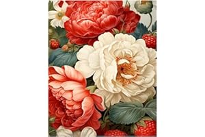 MAFENR ART Fleurs Peinture Numero Adulte, Fleur Kit de Peinture au Numéro, Coloriage Par Numéro Pour La Décoration De La Maison (40x50 CM)