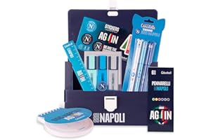 Colourbook - Kit Valigetta Polionda Napoli, Contiene 19 Prodotti Ufficiali, Dimensioni 23x16x5, Official Licensee (Dark Blue)