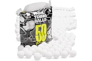 50 Pack New Durable ABS Ping Pong Balls Table Tennis Balls 40+ 1 Star Training & Practice Racquet ball Ideal for Beer Pong DI