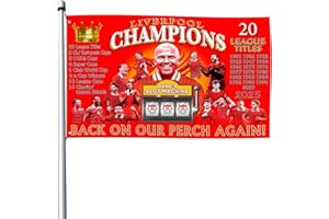 YCLEKIQA Liverpool Flag football Champions League Football Liverpool （151 x 97cm） Gold Lfc Wall Art Vintage Decor Gifts for Men Man Cave,Garage,Bedrooms,Bars plaque Wall Hanging Sign Decorations