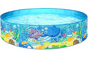 TOPWAYS Sea Creature Paddling Pool, Kiddie Swimming Pool - Easy Setup No Inflation, Outdoor Kids Swimming Pool - Size 152x25cm (Sea Creature)