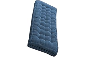 uyeoco Coussin pour Banc de Jardin Exterieur Interieur Coussin pour Banc Coussin Matelas Assise Dossier pour Banc de Jardin balancelle canapé 1/2/3 Places(Color:Dark Blue,Size:170x50cm)