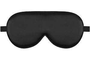 Alaska Bear Organic Mulberry Silk Sleep Mask Feather Light and Cloud Soft Eye Cover for Sleeping, Super Smooth Eyemask (Original Black, Flat)