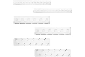 BELLE VOUS (Pack de 6 Organizador de Joyas para Colgar de Acrílico Transparente - Set de Joyero Pared Adhesivo con Ganchos y Clavijas - Colgador Collares, Anillos, Brazaletes y Pendientes