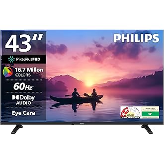 Philips 108 cm (43 inches) 6100 Series Frameless Full HD Smart LED Google TV