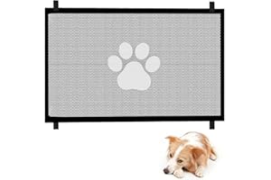 HUNDREDWEAT Barriera Cani, Portatile Pieghevole Dog Barriera di Sicurezza,Portatile Cancello per Scale Animali Domestici e Bambini,Uso Interni ed Esterni per 110 x 78 cm, Porta Magica per Animali Domestici