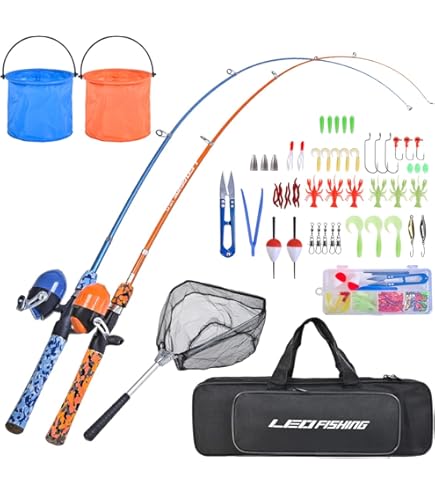 LEOFISHING-Kit Combinado De Carrete Giratorio Para Caña De Pescar, Que