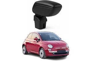 OMAC Bracciolo centrale compatibile con Fiat 500 500C 2007-2015 con adattatore ABS nero