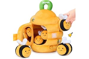 JoyCat Baby Spielzeug 6-12 Monate, Baby Bienenstock mit 5 Bienen Sensorik Spielzeug, Rassel, Spiegel, Montessori BabySpielzeug, Motorikspielzeug Weihnachten Geschenke für Kinder 1 2 Jahre