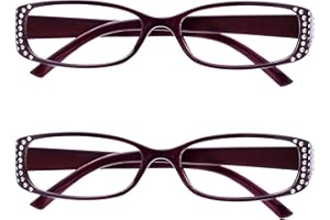 The Reading Glasses Company Black & Purple Diamonte Style Readers Value 2 Pack Designer Style Womens Ladies RR93-5 +2.50