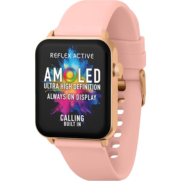 Reflex Active Serie 13 Smartwatch – Mit Farbdisplay, 7 Tage Akku, Herzfrequenz & Schlaf-Tracking (Rose)