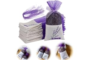 CARROTERR Empty Lavender Sachets Bags, Sachets Bags for Dried Lavender Flower Pouch, Portable Empty Sachets,Tiny Bags Sachet Pendants for Car Lavender Scent Bags, Closet Freshener Scents Drawers Fragrances