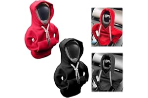 Guxisa 2pcs Sweat Pommeau de Vitesse,Voiture Sweat à Capuche Pour Drôle Pommeau De Levier Vitesse, Pommeau Levier Vitesse Accessoire Pour Décoration De Intérieures Voiture