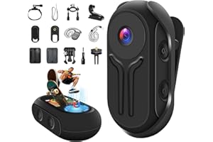 Nisanuki Mini Action Cam, 1080P HD Actionkamera, Sportkamera 120° Weitwinkel Körperkamera Bodycam mit Display Bildschirm Helmkamera Motorrad Multifunctional Accessories für Abenteuer Vlog Video