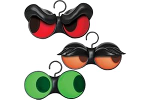 Joiedomi 3 Stück Halloween animierte blinkende Augen Lichter (rundes grünes Auge)