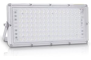 ‎BELLANNY Bellanny LED Strahler Außen 100W 10000LM Fluter Flutlichter, 6500K Kaltweiß Scheinwerfer, IP65 Wasserdicht Außenstrahler, 180° Verstellbarer Halter Wandleuchte für Garten Garage Hof Veranda Sportplatz