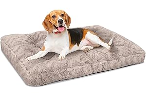 MIXJOY Waterproof Dog Bed, Calming Dog Bed Medium with Lamb Fleece, Dog Crate Mattress for Medium Dogs, 73x56x9cm