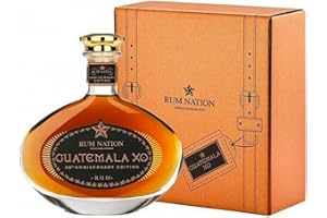 RUM NATION - Guatemala XO 20th Anniversary Decanter - Rhum Vieux Ambré - Origine : Guatemala - Notes de Frangipane & Miel - 40% Alcool - 70 cl