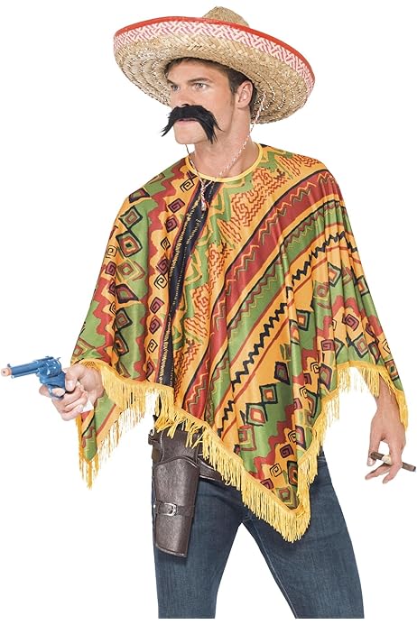 Baffi Finti Uomo Cappello Messicano Mariachi Adulti Teschio