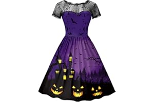 For G and PL Halloween Damen Party Kostüm Cocktailkleid Swing Dress S-XXL