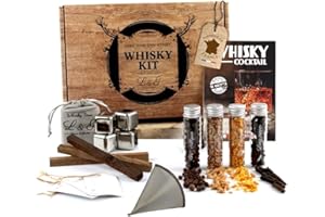 LOUISE & GASTON L&G® Kit Découverte d'Épices pour Whisky Personnalisé - Coffret DIY Exclusif pour Homme/Femme, Idée Cadeau Original Noël, Anniversaire, Saint-Valentin Originale, Expérience Maison Inoubliable