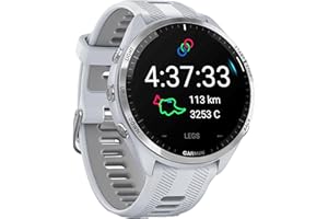 Garmin Forerunner 965 Quartz Smartwatch per Unisex, Whitestone/Grigio Polvere