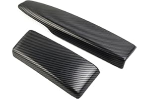 EPHEYFIF Car Armrest Box For Mercedes For Benz C Class W204 E Class W212 2Pcs ABS Carbon Fiber Pattern Central Car Armrest Box Cover Console Lid Accessories Armrest Storage Box