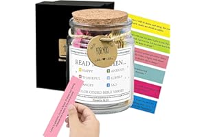 Wbgraceful Hope-filled Bible Verse Jar with 90 Scriptures for Coloring, Read Me When I Need Encouragement, Perfect for Prayer, Bible Study, & Gifts for Christians & Holidays.
