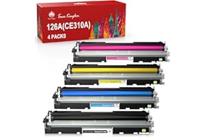 Toner Kingdom Toner Cartridges Compatible for HP 126A CE310A CE311A CE312A CE313A CF350A Compatible for HP LaserJet Pro 100 MFP M175 M175A M175nw M275nw M176 M177 M177FW CP1025 CP1025nw (4 Packs)