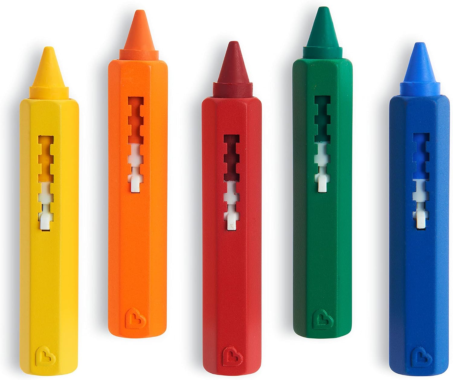 Munchkin Bath Crayons | Colourful Bath Toy Mess-Free Shower Toys | Draws on Tiles & Porcelain | Washable Baby Bath Toy - Set of 5 Crayons