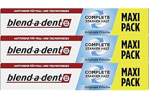 3x Blend-a-dent Super-Haftcreme extra stark Original 70g Vorteilspackung