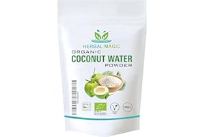 Herbal Magic's Organic Coconut Water Powder - Sparkle your Smoothies, Shakes, Soups, Baking, Curries - Irresistibly nutritive & delicious - Ideal for Athletes, Trainers, gym goers -100gms