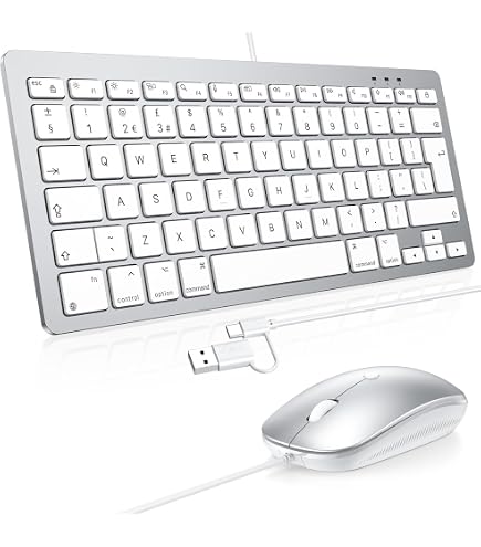 ESI Mini Wireless 2.4Ghz White Keyboard and Mouse Combo for Apple