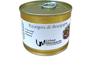 URBAN MERCHANTS Escargots de Bourgogne - 24 Premium Large Burgundy Snails, Finest Tinned Snails, Enjoy This Traditional French Delicacy With Parsley Garlic Butter 125g