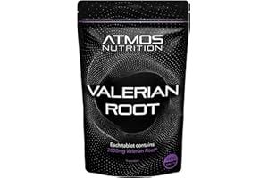 ATMOS NUTRITION Valerian Root - 365 High-Strength 2000mg Tablets - Made in The UK, Non-GMO, Premium-Grade Extract