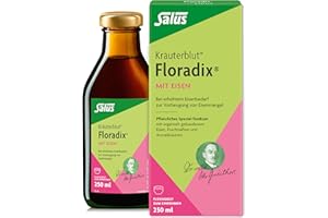 ‎SALUS Salus Kräuterblut Floradix mit Eisen - Flüssigkeit zum Einnehmen 1x 250 ml - Für volle Eisenspeicher statt Eisenmangel - Pflanzliches Tonikum, natürliche Kräuterauszüge und Vitamin C