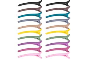 MELLIEX 20 Piezas Pinzas para el Pelo de Duckbill, Clips de Cabello de Peluquería Pinza de Pelo de Cocodrilo Plastico Multicolor para mujeres y niñas